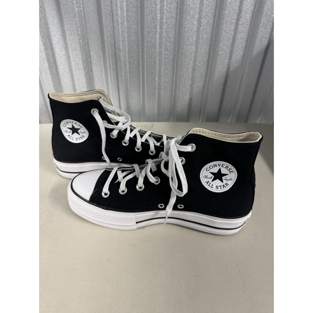 Size 8.5 - Women's Converse Chuck Taylor All Star Platform High Top Black white